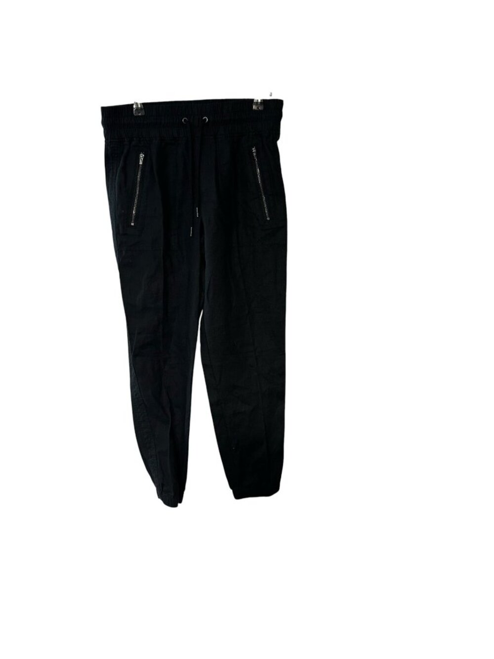 Athleta Retreat Mid Rise Linen Pant Black #530642 Women's Size 2P Petite